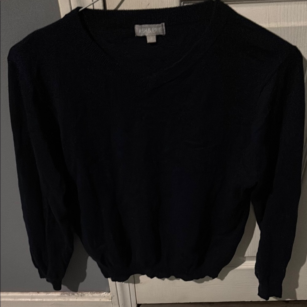 Blue V Neck Sweater